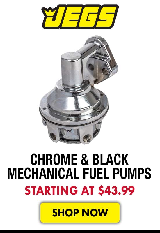 JEGS Chrome & Black Mechanical Fuel Pumps - Starting at $43.99