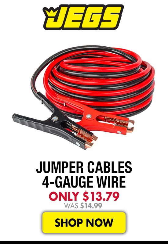 JEGS Jumper Cables 4-Gauge Wire - Only $13.79 Was $14.99