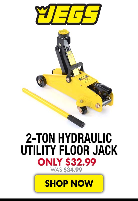 JEGS 2-Ton Hydraulic Utility Floor Jack - Now $32.99 Was $34.99