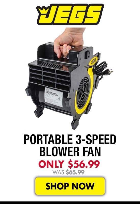 JEGS Portable 3-Speed Blower Fan - Only $56.99 Was $65.99