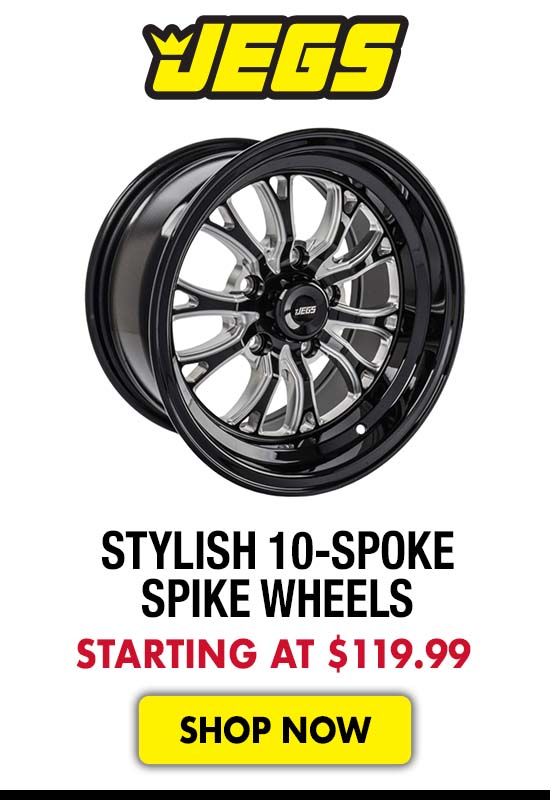 JEGS Stylish 10-Spoke Spike Wheels - Starting at $119.99