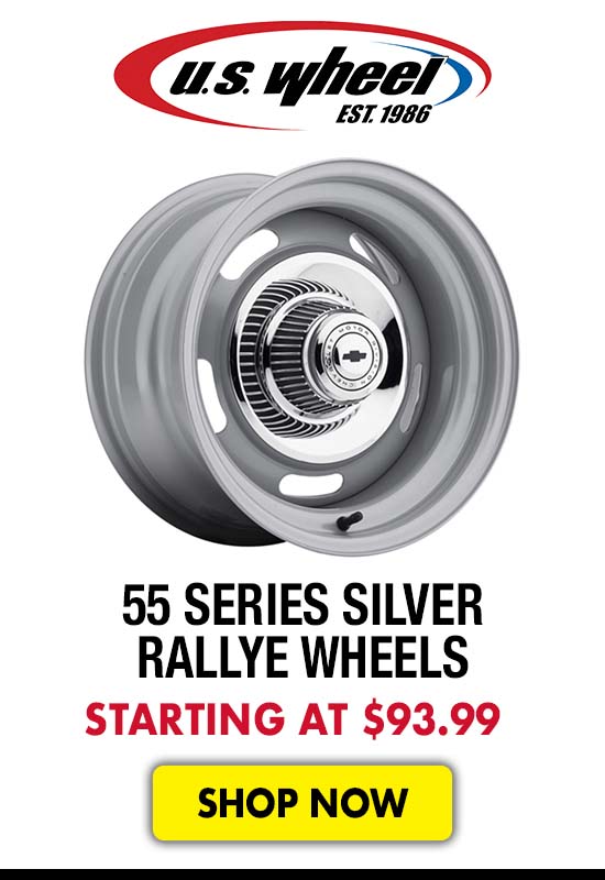 U.S. Wheel 55 Series Silver Rallye Wheels - Starting at $93.99
