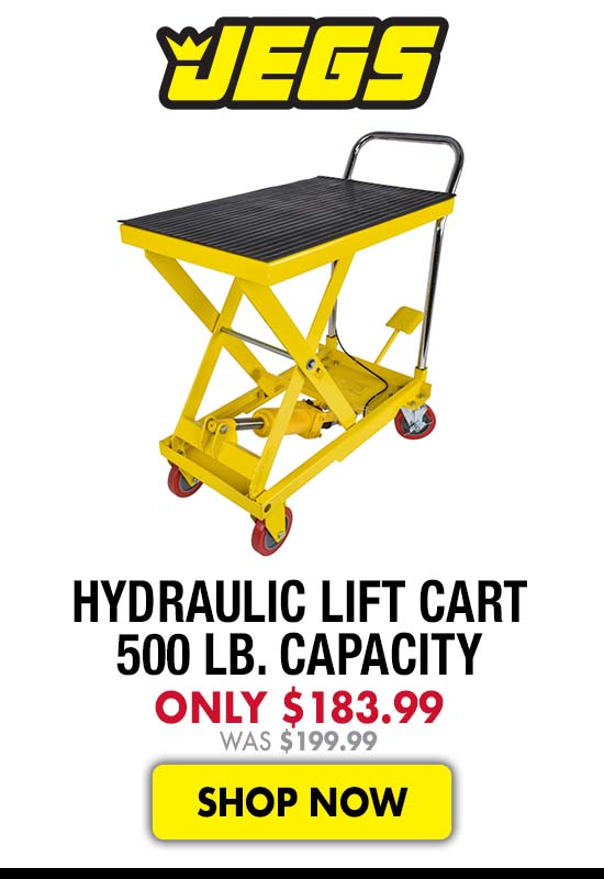 JEGS Hydraulic Lift Cart 500 lb. Capacity - Only $183.99 Was $199.99