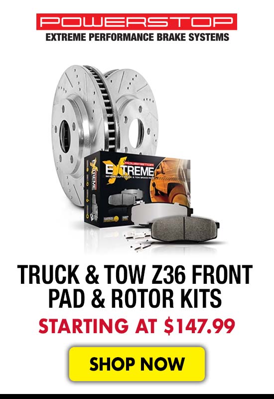 Power Stop Truck & Tow Z36 Front Pad & Rotor Kits - Starting at $147.99