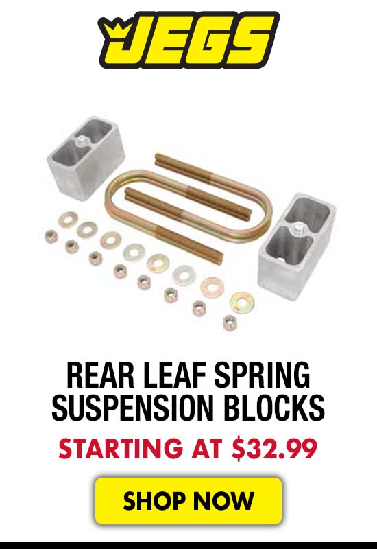JEGS Rear Leaf Spring Suspension Blocks - Starting at $32.99
