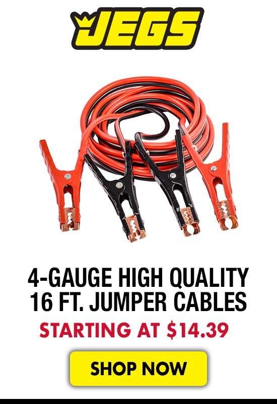 JEGS 4-gauge High Quality 16 ft. Jumper Cables - Starting at $14.39