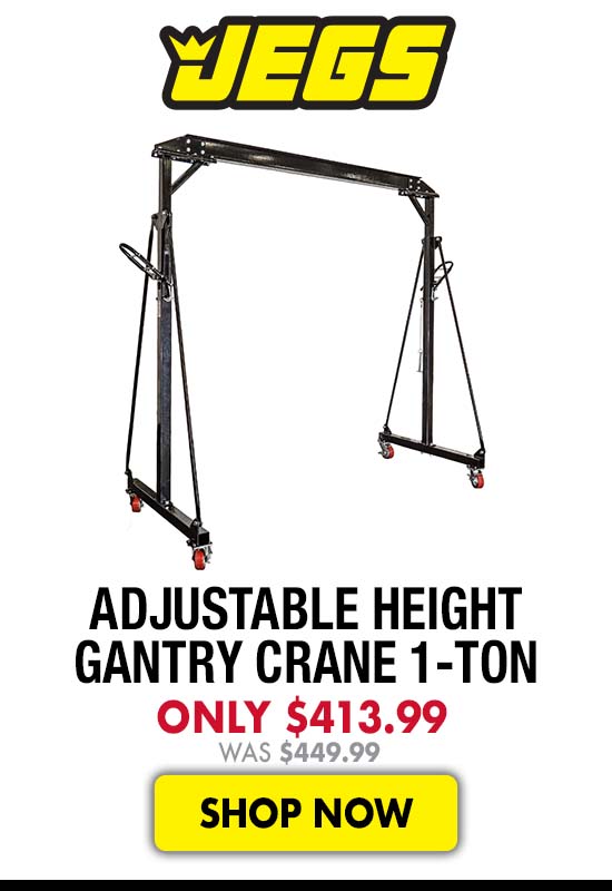 JEGS Adjustable Height Gantry Crane 1-Ton - Only $413.99 Was $449.99