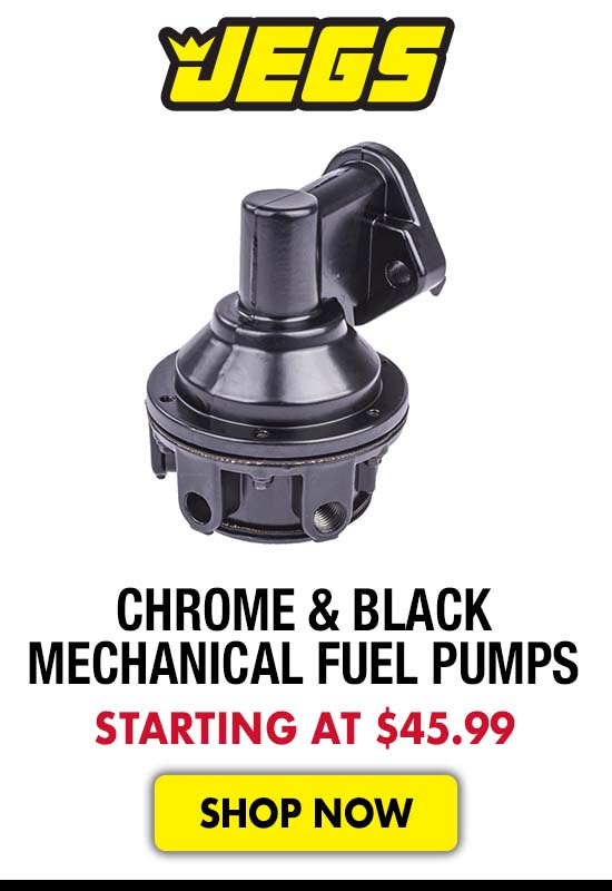 JEGS Chrome & Black Mechanical Fuel Pumps - Starting at $45.99