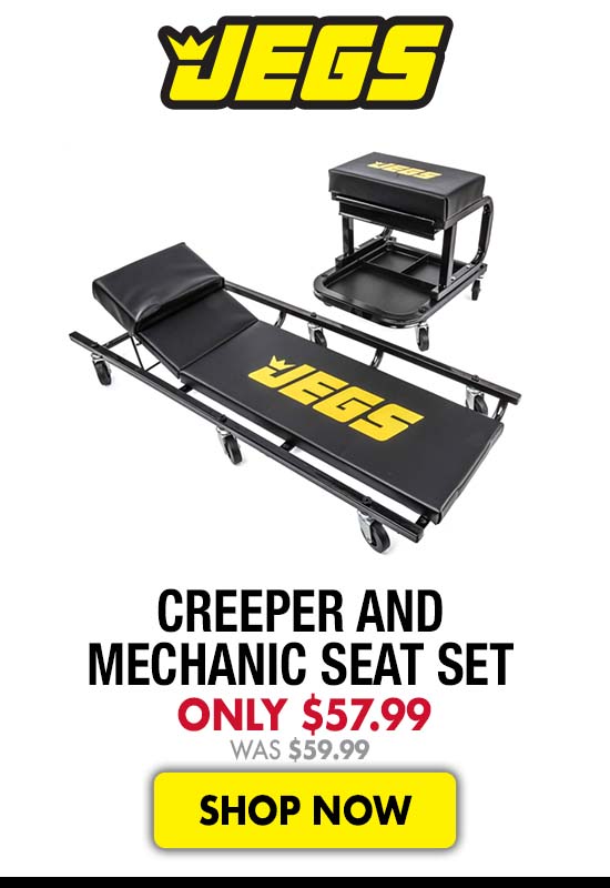 JEGS Creeper and Mechanic Seat Set - Only $57.99 Was $59.99