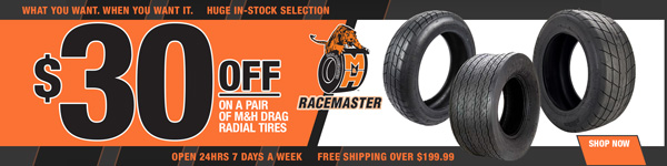 Save $30 on a Pair of M&H Drag Radial Tires