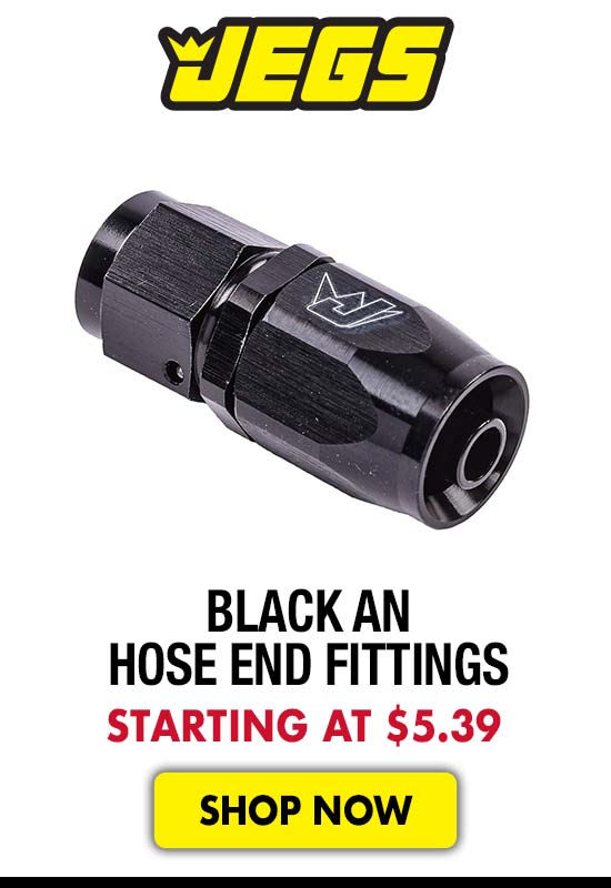 JEGS Black AN Hose End Fittings - Starting at $5.39