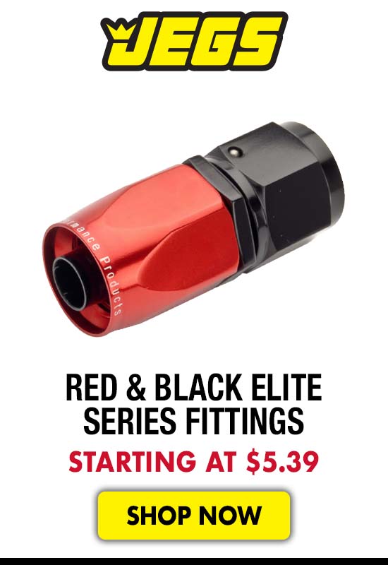 JEGS Red & Black Elite Series Fittings - Starting at $5.39