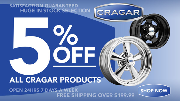 Save 5% on ALL Cragar Wheels