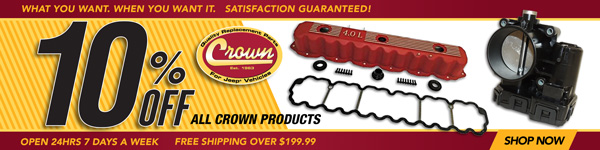 Save 10% on All Crown Products