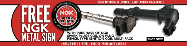 Purchase a NGK Ignition Coil Multipack and receive a Free NGK Metal Sign
