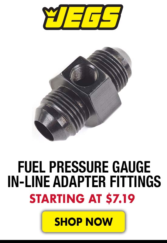 JEGS Fuel Pressure Gauge In-Line Adapter Fittings - Starting at $7.19