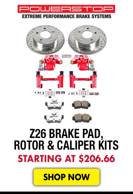 Power Stop Z26 Brake Pad, Rotor & Caliper Kits - Starting at $206.66