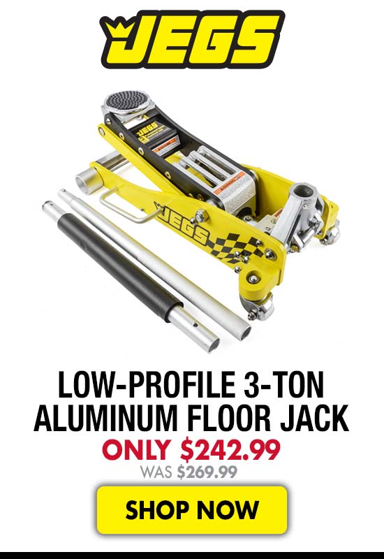 JEGS Low-Profile 3-Ton Aluminum Floor Jack - Only $242.99 Was $269.99