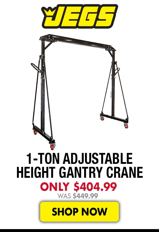 JEGS 1-Ton Adjustable Height Gantry Crane - Now $404.99 Was $449.99