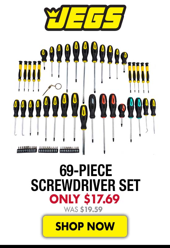 JEGS 69-Piece Screwdriver Set - Only $17.69 Was $19.59