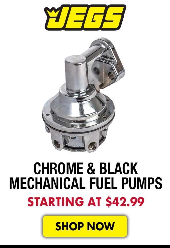 JEGS Chrome & Black Mechanical Fuel Pumps - Starting at $42.99