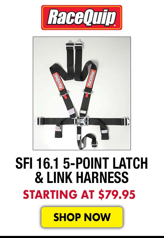 RaceQuip SFI 16.1 5-Point Latch & Link Harness - Starting at $79.95