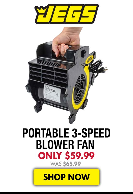 JEGS Portable 3-Speed Blower Fan - Now $59.99 Was $65.99