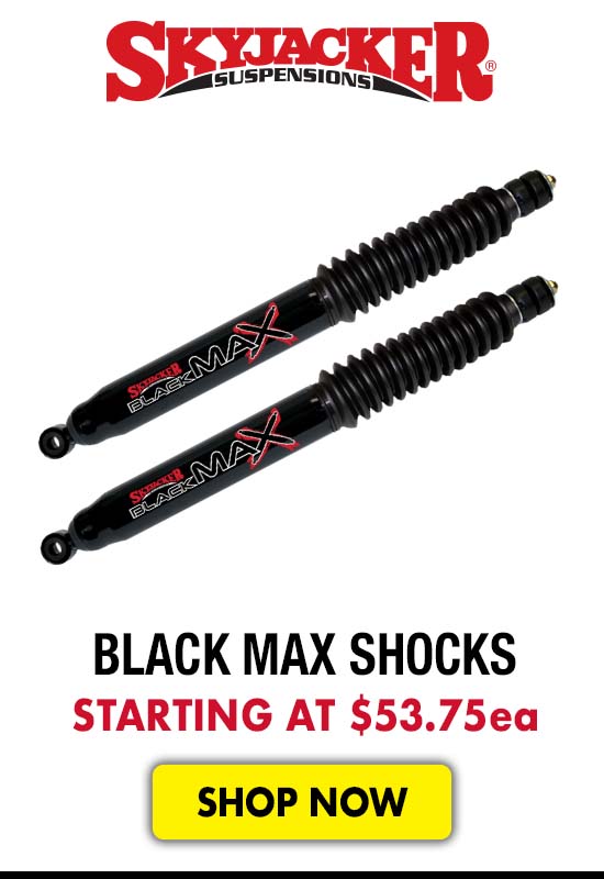 Skyjacker Black MAX Shocks - Starting at $53.75