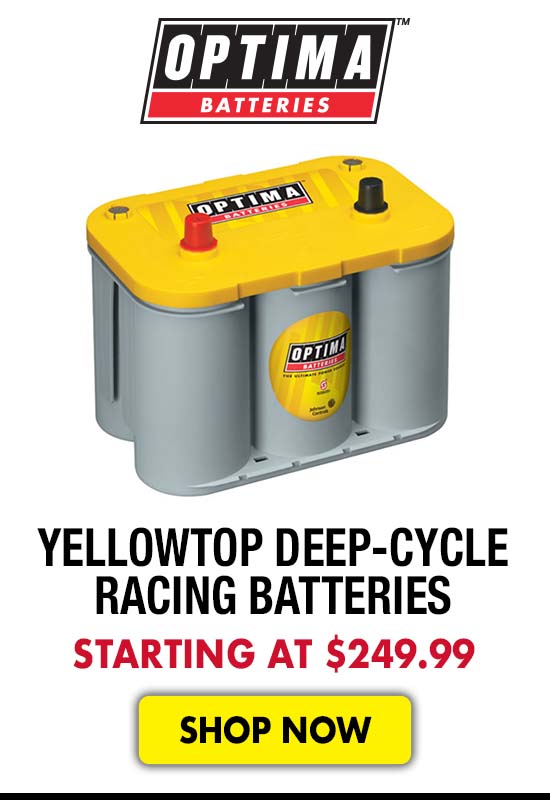 Optima YellowTop Deep-Cycle Racing Batteries - Starting at $249.99
