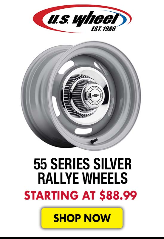 US Wheel 55 Series Silver Rallye Wheels - Starting at $88.99
