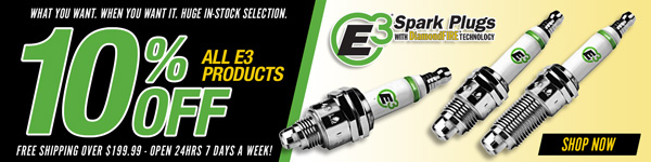 Save 10% on ALL E3 Spark Plugs