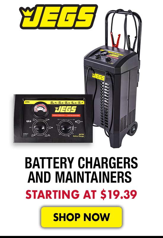 JEGS Battery Chargers and Maintainers - Starting at $19.39
