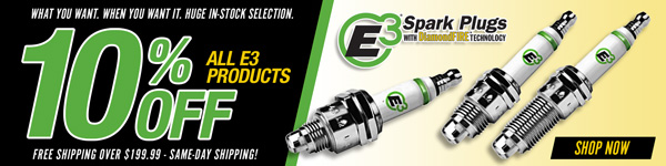 Save 10% on ALL E3 Spark Plugs