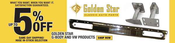 Save up to 5% on Goldenstar G-Body and VW Products