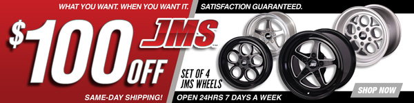 Save $100 on a Set of JMS Wheels and 8% on all other JMS Electronic Products