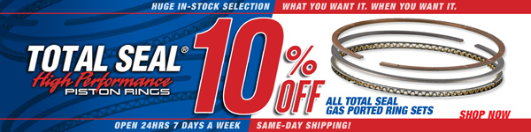 Save 10% on Gas Ported Total Seal Ring Sets