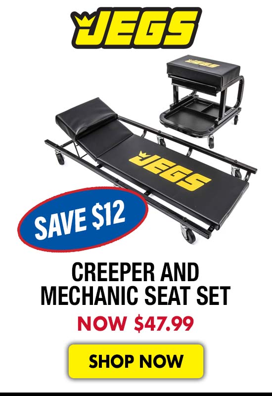 JEGS Creeper and Mechanic Seat Set - Now $41.99