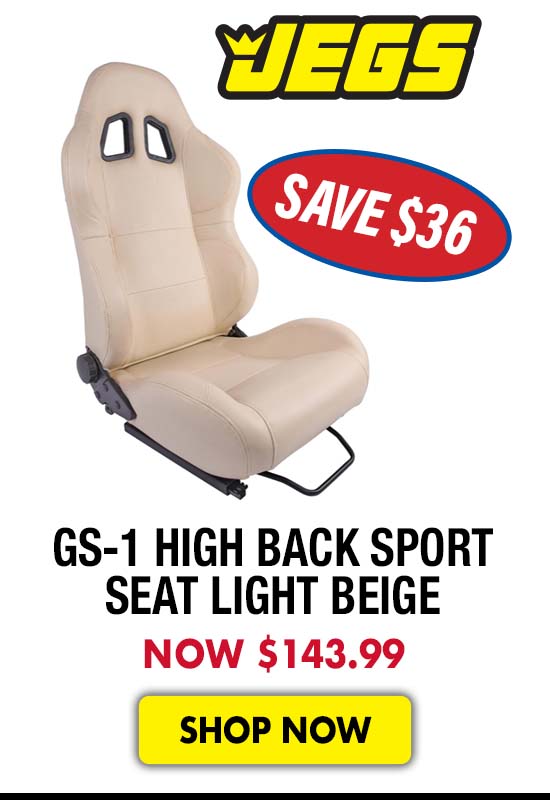 JEGS GS-1 High Back Sport Seat Light Beige - Now $71.99