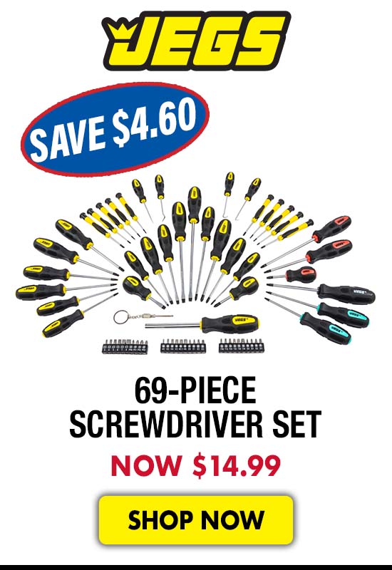 JEGS 69-Piece Screwdriver Set - Now $14.99