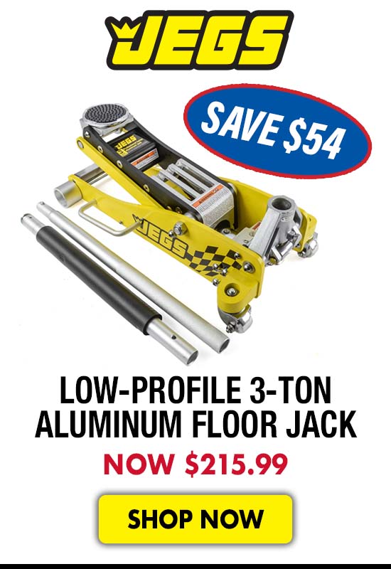 JEGS Low-Profile 3-Ton Aluminum Floor Jack - Now $215.99