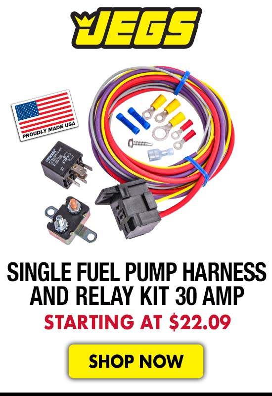 JEGS Single Fuel Pump Harness and Relay Kit 30 Amp - Starting at $22.09