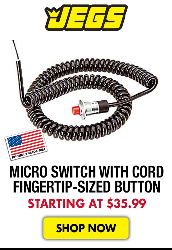 JEGS Micro Switch with Cord Fingertip-Sized Button - Starting at $35.99