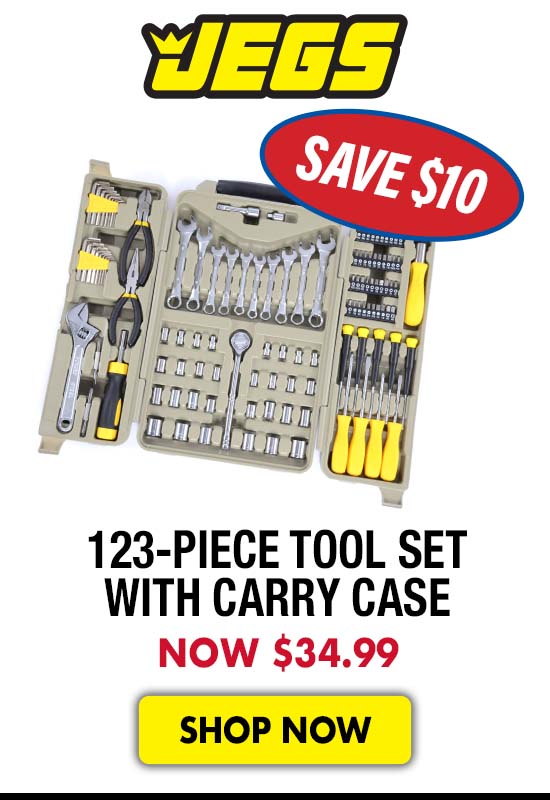 JEGS 123-Piece Tool Set with Carry Case - Now $34.99 SAVE $10