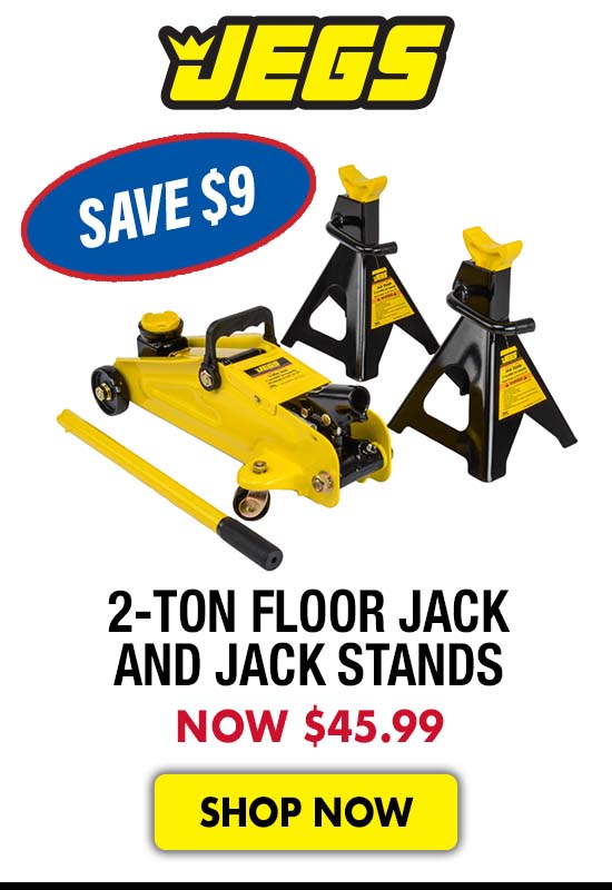 JEGS 2-Ton Floor Jack and Jack Stands - Now $45.99 SAVE $9