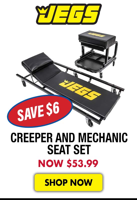JEGS Creeper and Mechanic Seat Set - Now $53.99 Save $6