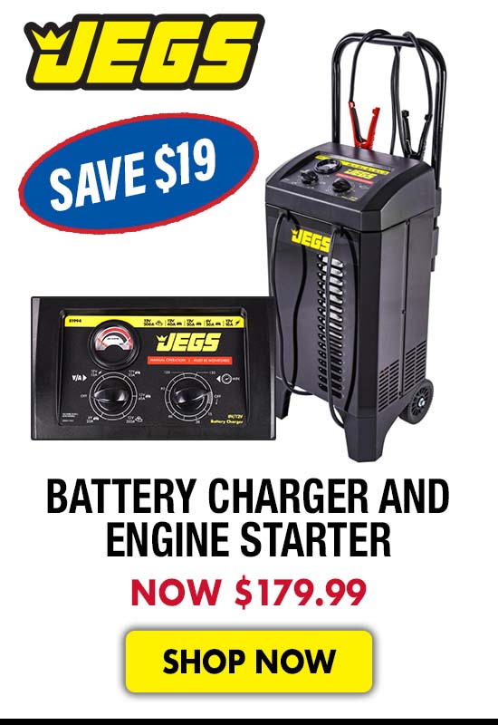 JEGS Battery Charger and Engine Starter - Now $179.99 Save $19