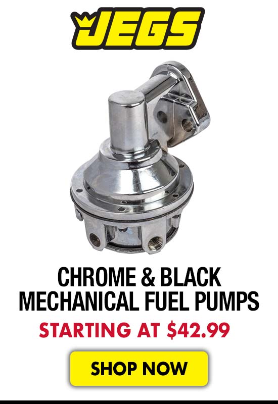 JEGS Chrome & Black Mechanical Fuel Pumps - Starting at $42.99