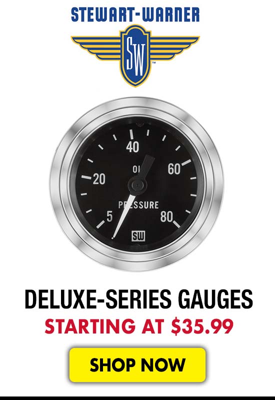 Stewart Warner Deluxe-Series Gauges - Starting at $35.99