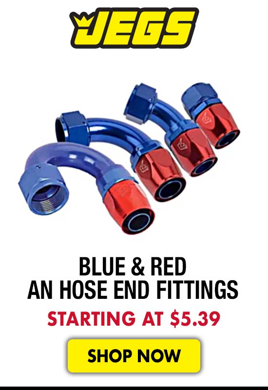 Jegs Blue & Red AN Hose End Fittings - Starting at $5.39
