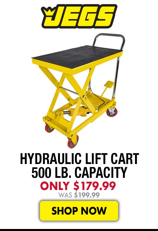 JEGS Hydraulic Lift Cart 500 lb. Capacity - Now $179.99 Was $199.99